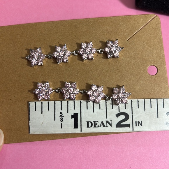 Dangly Rose Quartz Earrings - Picture 4 of 4